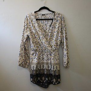 Long Sleeve Pattern Romper